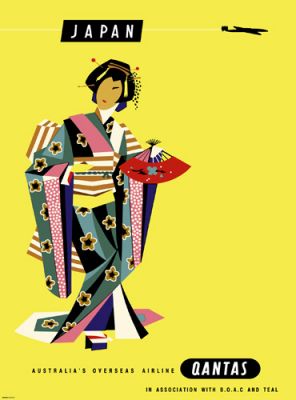 Qantas Japan Geisha Girl by Harry Rogers