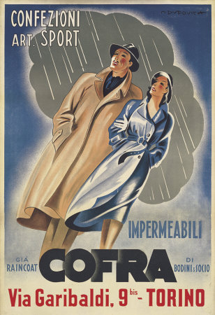 Cofra Raincoats by Marcello Dudovich Cofra Raincoats by Marcello Dudovich