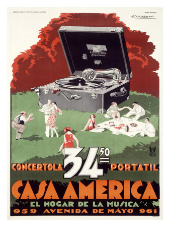 Portable Phonograph Casa Ameri